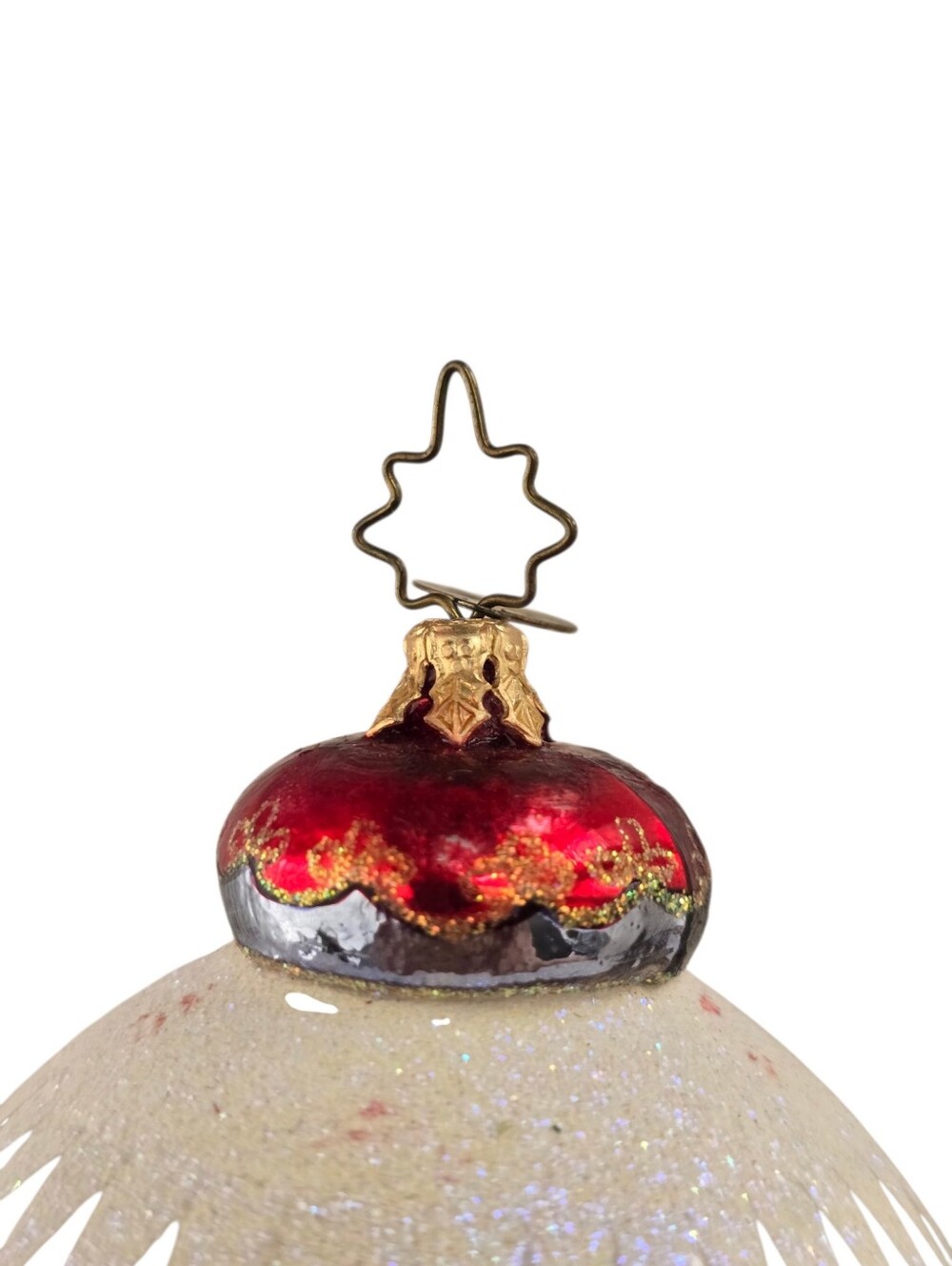 Christopher Radko “Sweethearts in the Snow” 7.5” Glass Christmas Ornament Snow G - Picture 4 of 5